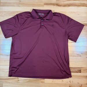 Ariat ariatTek Maroon XXL Men’s Polo Performance Short Sleeve